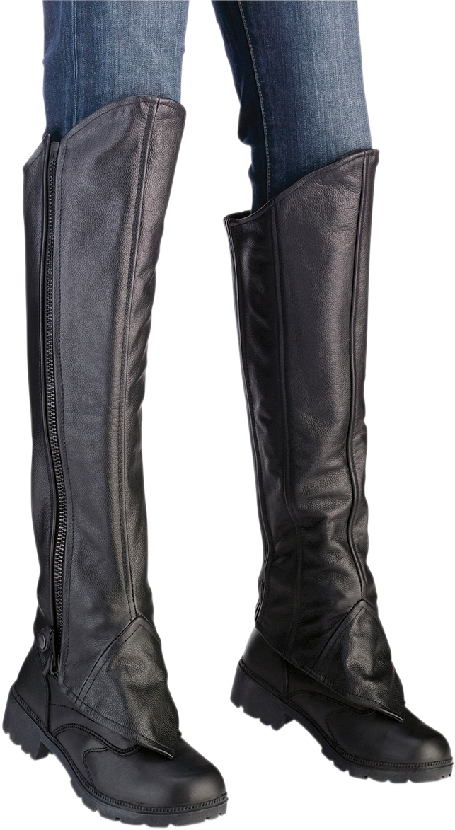 Women's Half Chaps — Black