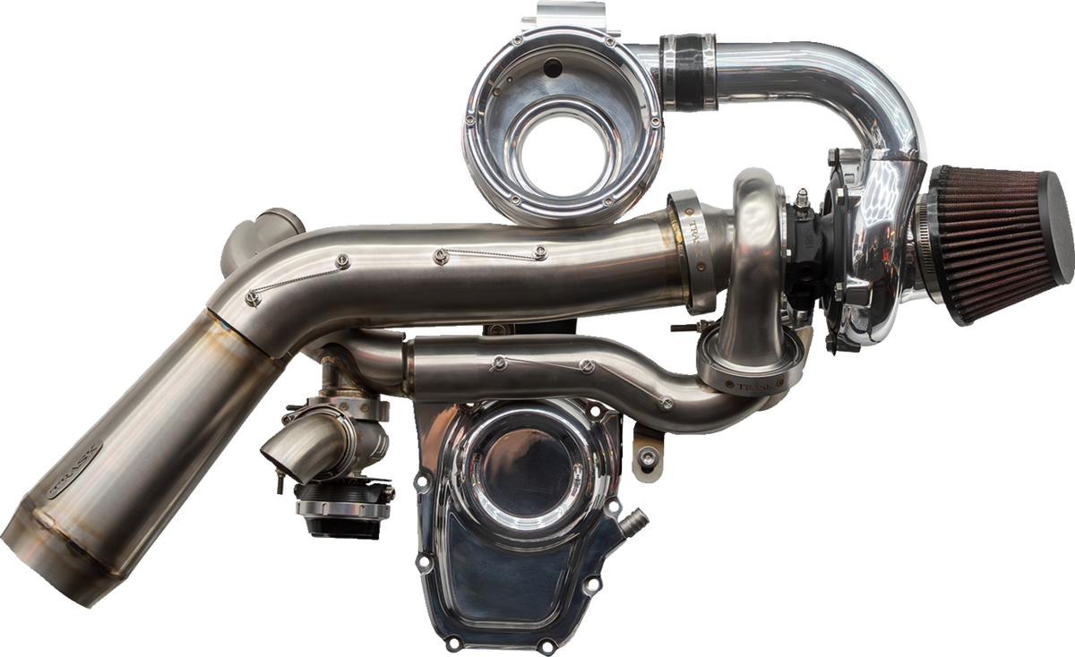 Trask Tornado Stage 2 Turbo Kit — Gen 1 M8 — Polished / Polished Aluminum — TM-7610-PO