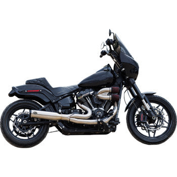 2-into-1 Qualifier Exhaust System - 50-State - Silver - Softail