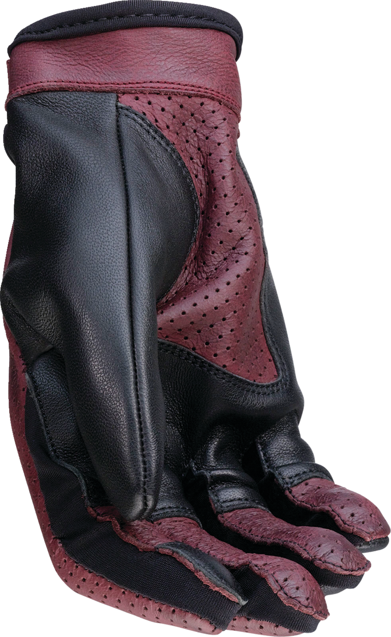 Women's Combiner Gloves — Black/Red