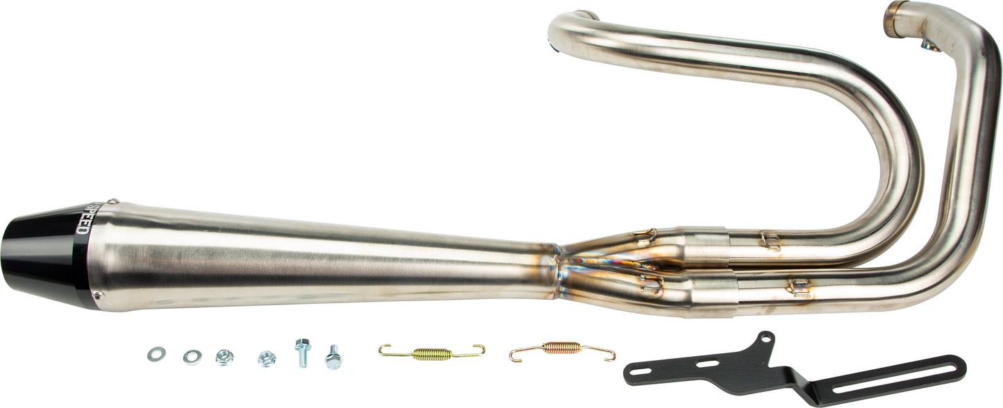 SAWICKI 2 in 1 Dyna Pipe - 2IN1 DYNA FULL LENGTH BRUSHED SS - 930-01200