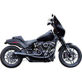 2-into-1 Qualifier Exhaust System - 50-State - Black - Softail