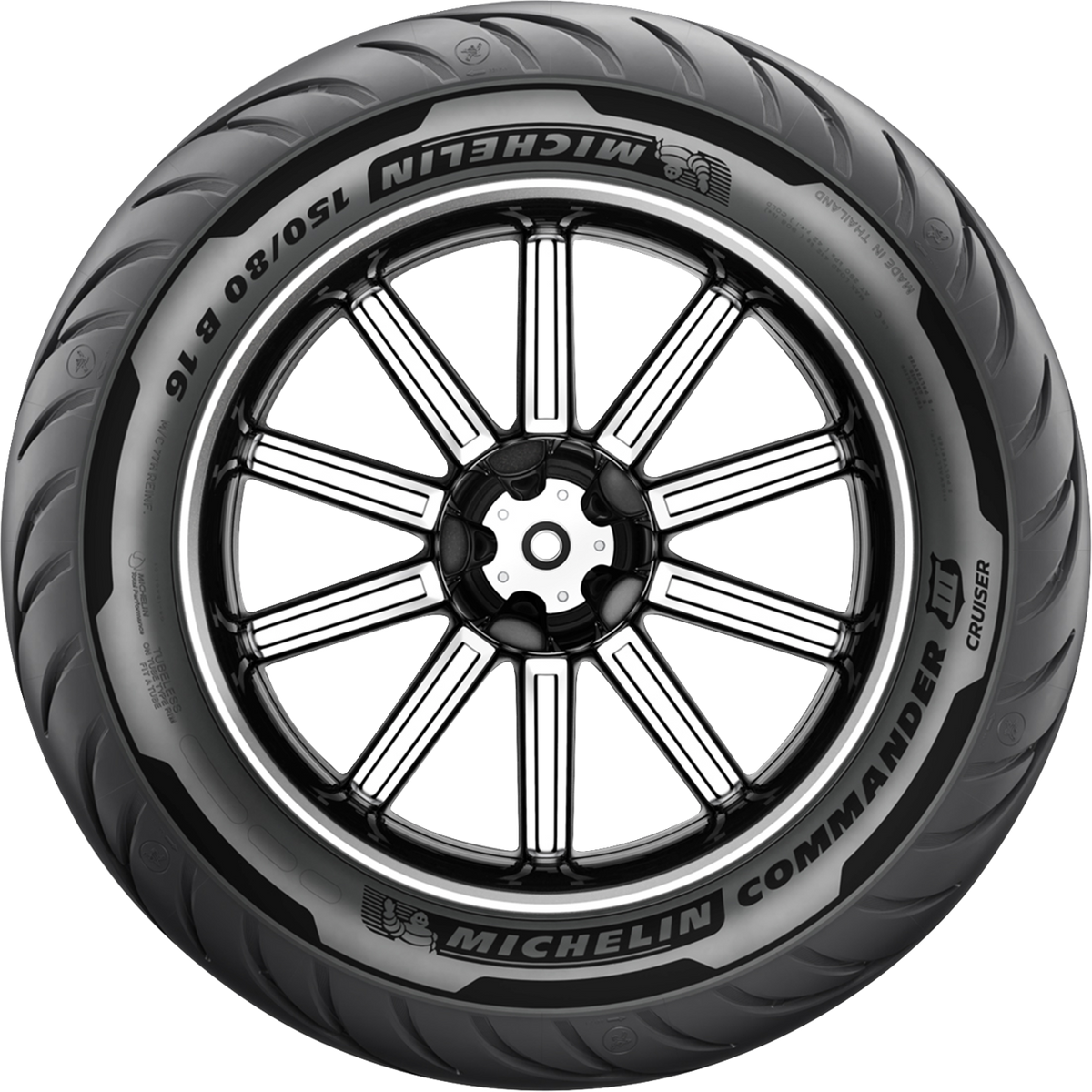 Michelin Commander III Cruiser Rear Tire - 150/80B16 77H - Blackwall (manufacturer reference image)