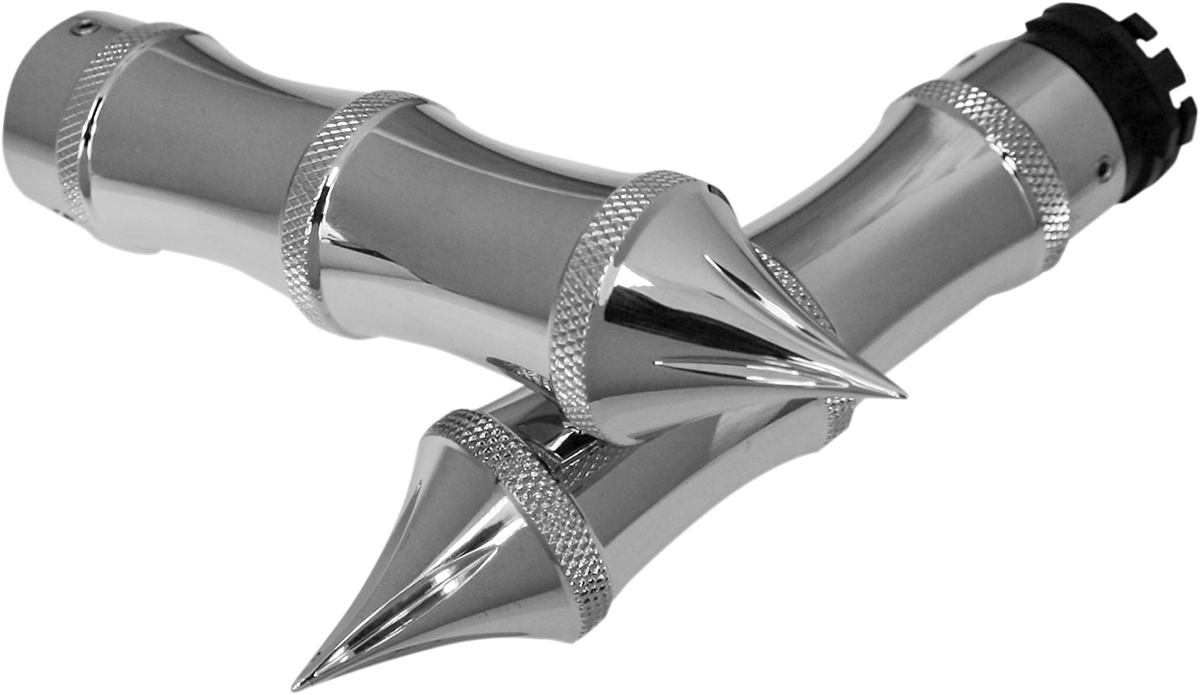 Accutronix Custom Grips - Tribal - Cable - Chrome
