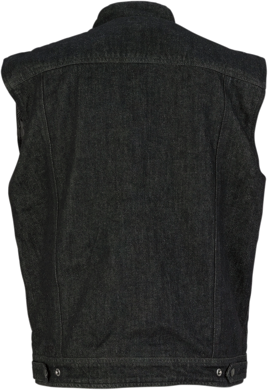 Denim Vest — Black