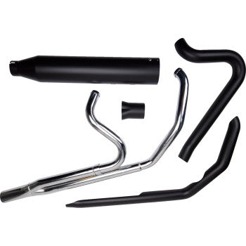 2-into-1 Outlaw-SR Exhaust System - Black - Without End Cap - M8 Touring