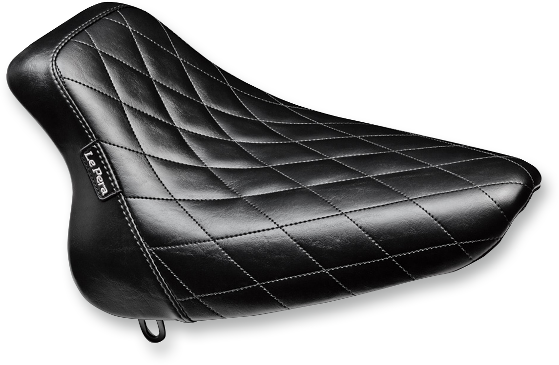 LePera Bare Bones Solo Seat - Diamond Stitch - Black - Softail '00-'07