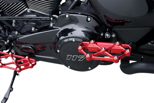 Arlen Ness Diamond Floorboards - Passenger - Red