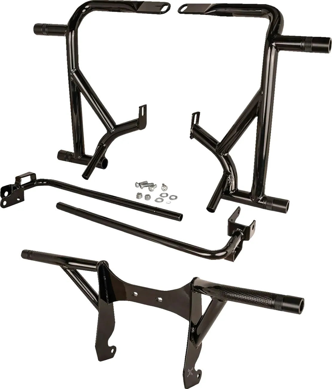 Burly Brand Brawler Complete Crash Bar Kit for Harley Touring 2014–2023 — Black