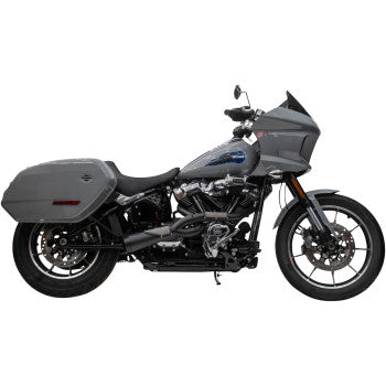 2-into-1 Big Sexy Exhaust System - Black Stainless Steel - M8 Softail