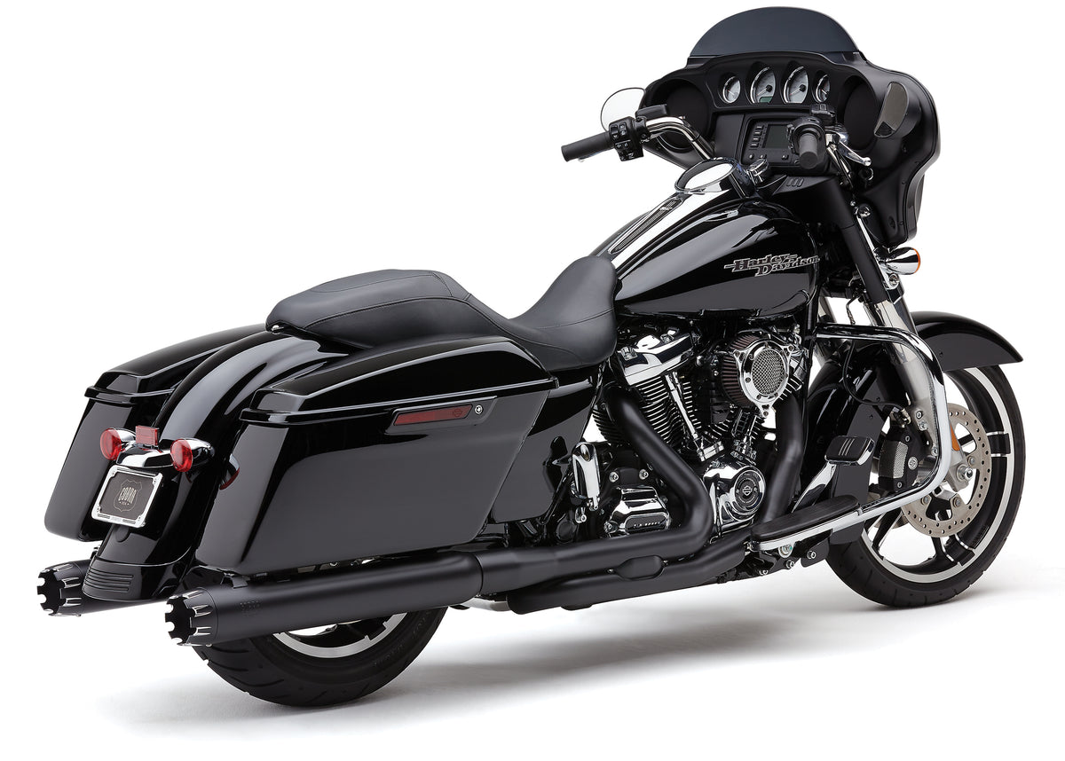 Cobra 4" Dual Cut Tip Slip-On Black FLH/Touring | 6267RB
