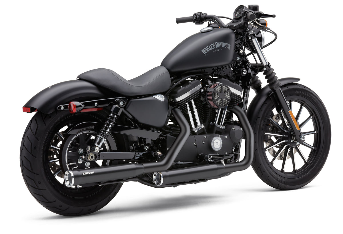 Cobra 3" Rpt Slip-Ons Black Sportster | 6080RB