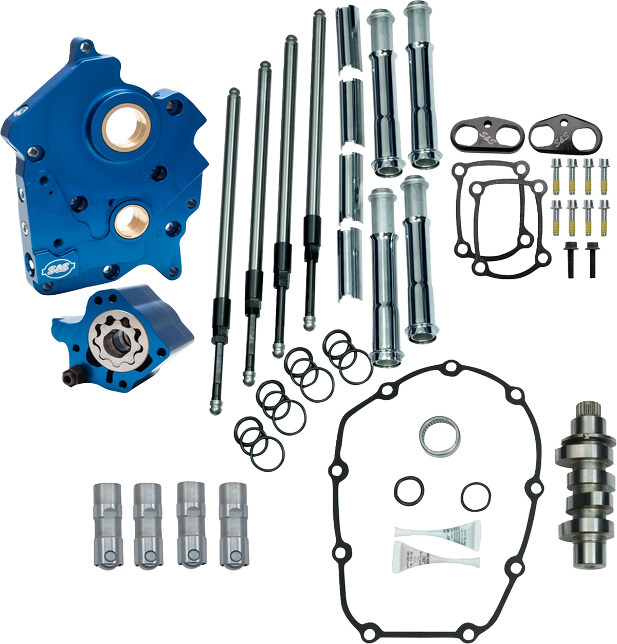 S&S Cam Chest - Water Cooled - HPT560 - Chrome Pushrod Tubes - VVT M8 | 310-1432