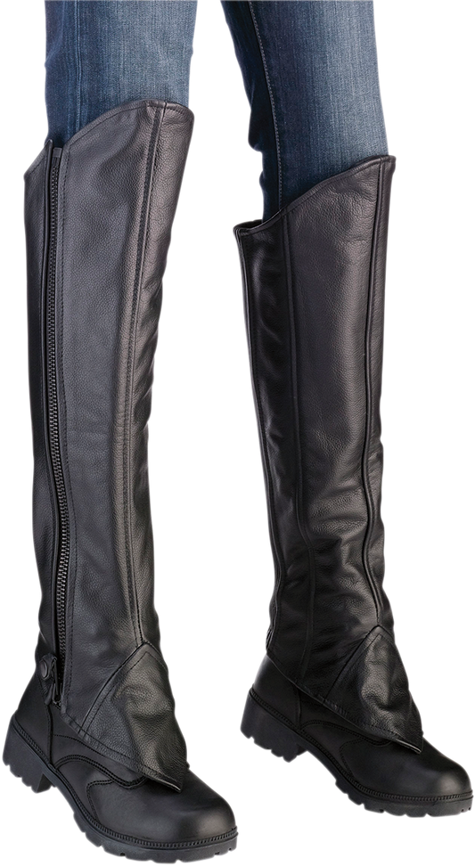 Women's Half Chaps — Black