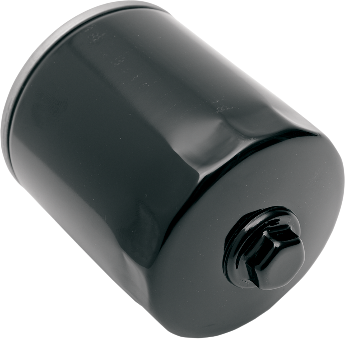 Drag Specialties Oil Filter with Nut - Black - Twin Cam/M8 | 14-0020BK-BX18 — supplier product image; verify listed configuration