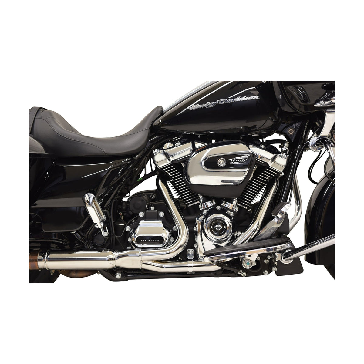 Bassani 2x2 Dual Exhaust Headpipes for Harley Touring | 1F24A — representative installed view; motorcycle and mufflers not included