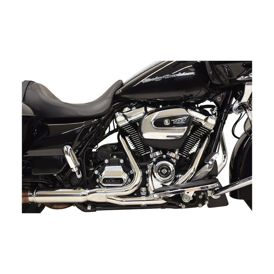 Bassani 2x2 Dual Exhaust Headpipes for Harley Touring | 1F24A — representative installed view; motorcycle and mufflers not included