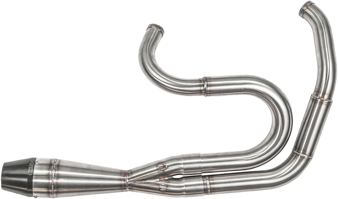 SAWICKI 2 in 1 Shorty Exhaust - 2IN1 FXR SHORTY BIG INCH BRUSHED SS - 930-01204