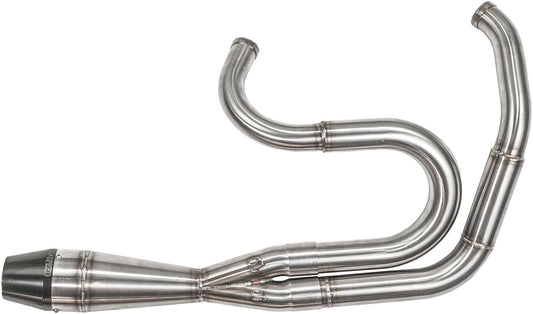SAWICKI 2 in 1 Shorty Exhaust - 2IN1 FXR SHORTY BIG INCH BRUSHED SS - 930-01204