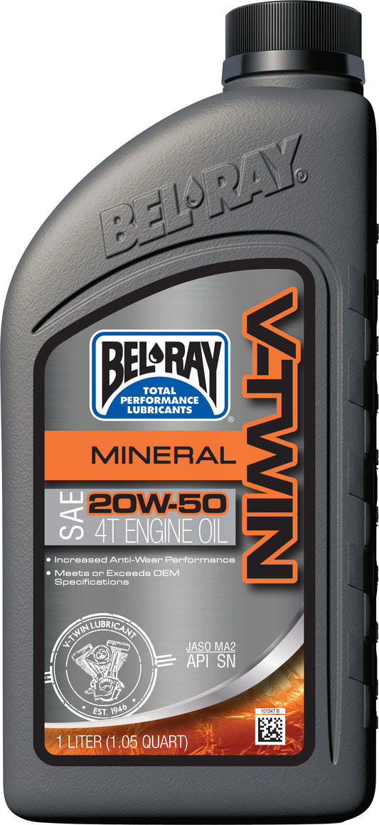 BEL-RAY V-TWIN MINERAL OIL 20W50 1L (12/CASE  SOLD EA)