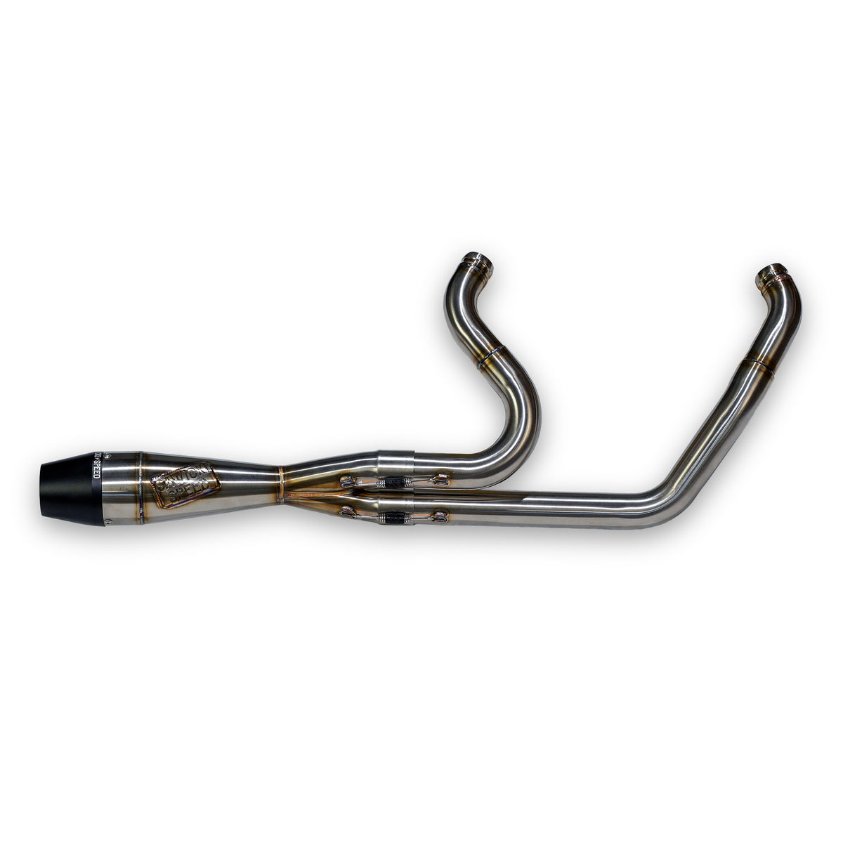 Sawicki Intimidator M8 Softail Shorty Brushed Stainless With Black End Cap | 930-02620
