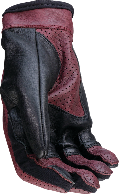 Women's Combiner Gloves — Black/Red