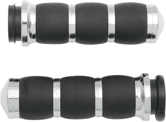 Avon Grips 3-Ring Velvet Air Grips - TBW - Chrome