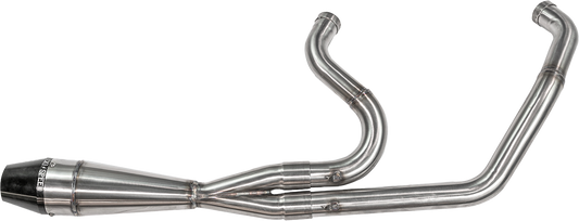 SAWICKI 2In1 Shorty for Softail Models - 2IN1 M8 SOFTAIL SHORTY PIPE BRUSHED SS - 930-01236