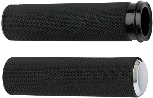 Arlen Ness Knurled Grips - Cable - Chrome