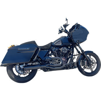 2-into-1 Mid-Length Super Bike Exhaust System - 4" Muffler - M8 Touring