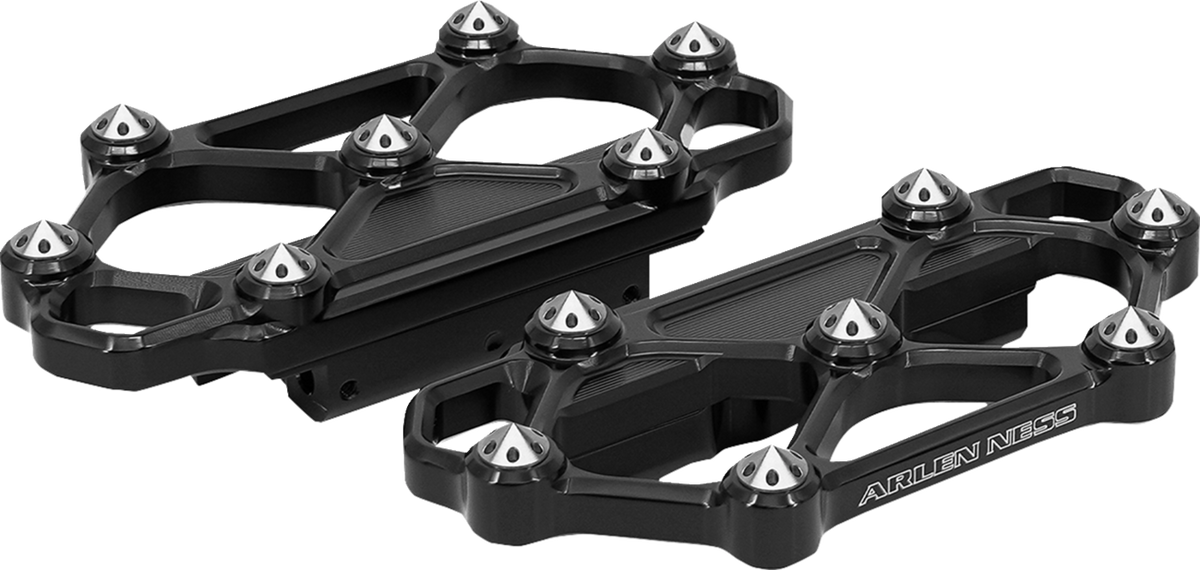 Arlen Ness Diamond Floorboards - Passenger - Black
