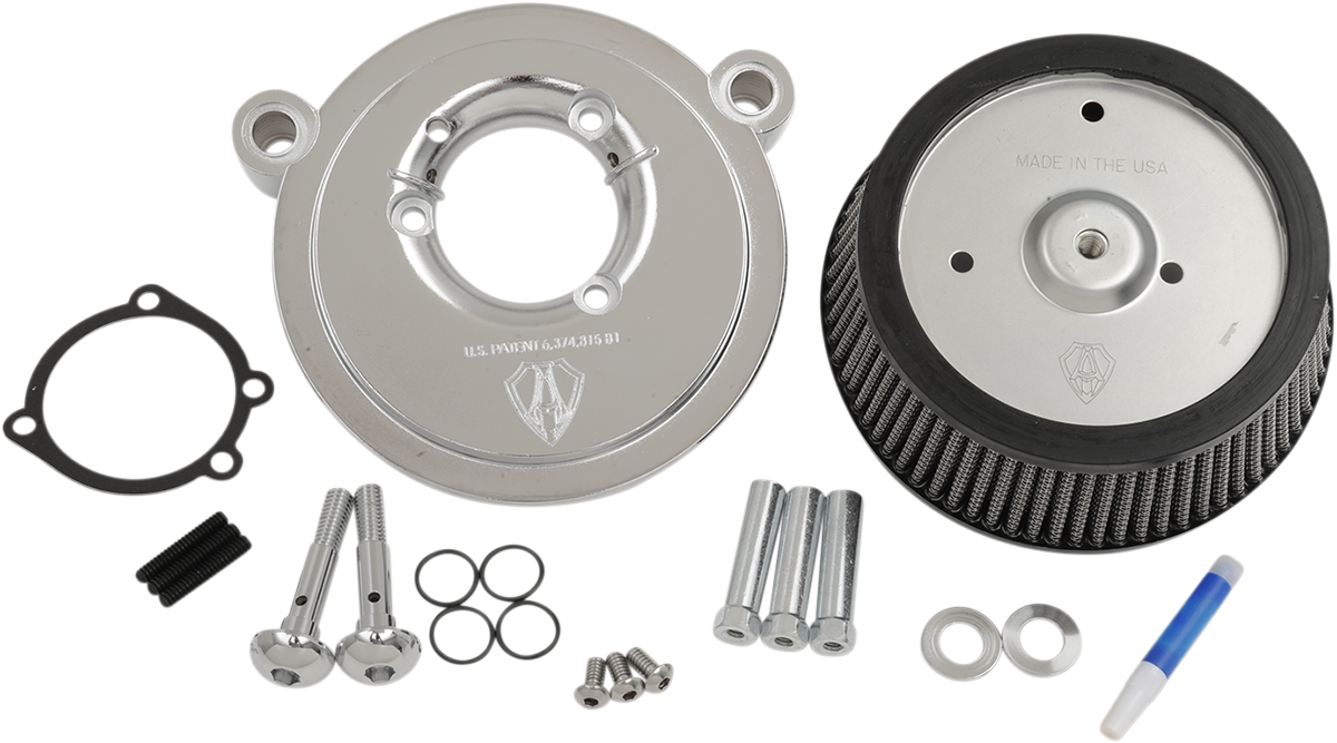 Arlen Ness Big Sucker Stage I Synthetic Air Cleaner - Chrome - Twin Cam