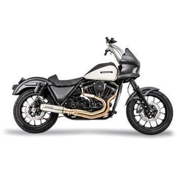 2-into-1 Exhaust System with Super Bike 4" Muffler - Stainless Steel