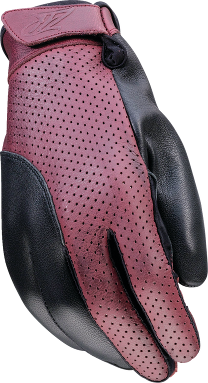 Women's Combiner Gloves — Black/Red
