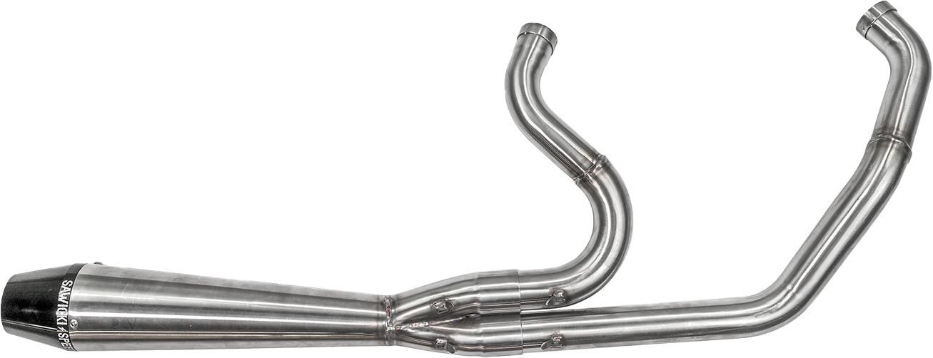 SAWICKI Softail Pipe - 2IN1 M8 SOFTAIL FULL LENGTH BRUSHED SS - 930-01202