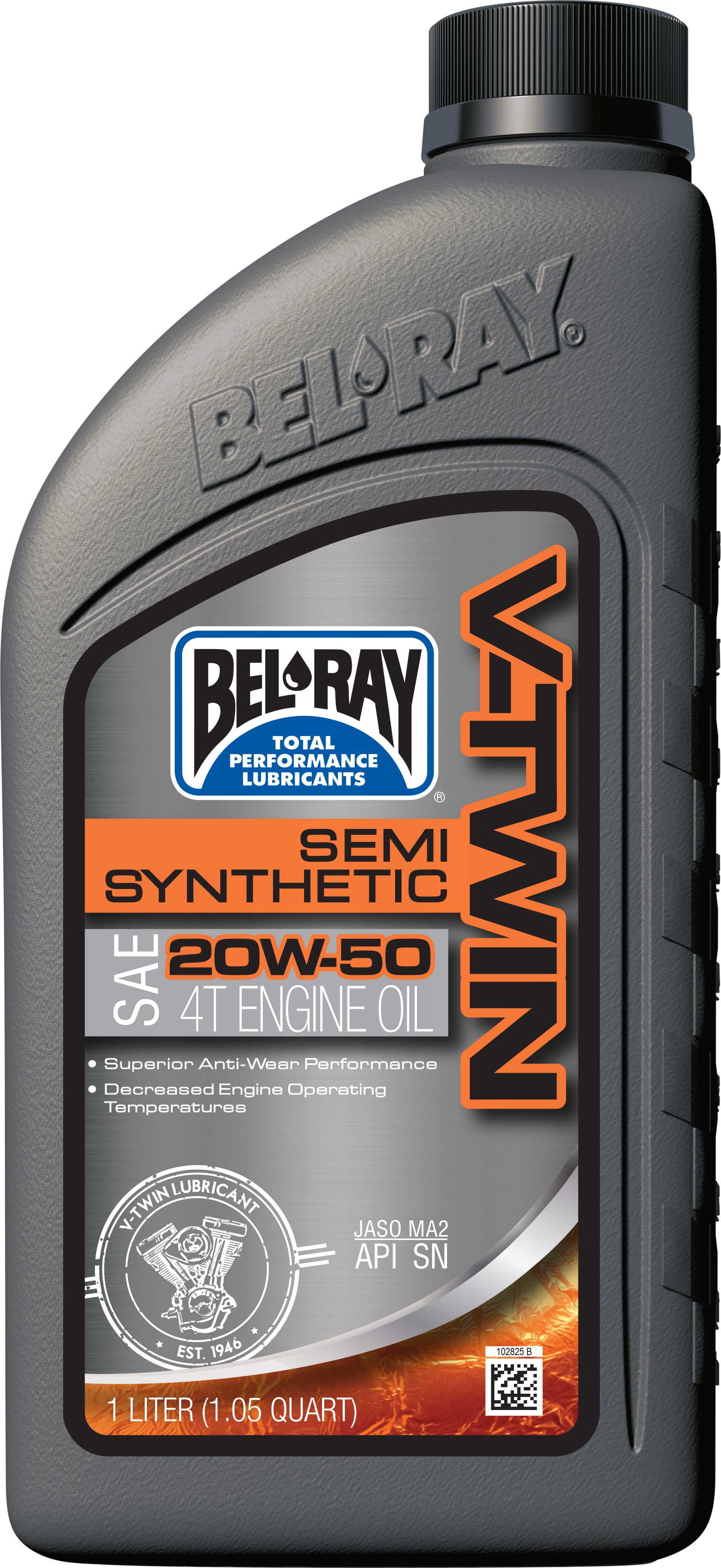 BEL-RAY V-TWIN SEMI-SYN OIL 20W50 1L (12/CASE  SOLD EA)