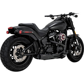 2-into-1 Hi-Output Short Exhaust System - Stainless Steel - Black