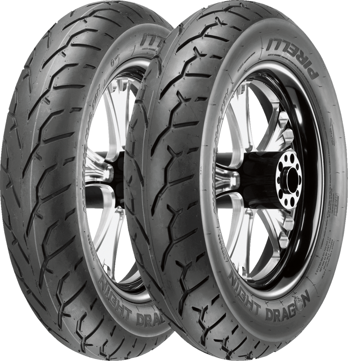 Pirelli Night Dragon GT Front/Rear Tire - 180/55B18 80H - Blackwall (manufacturer reference image)