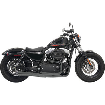 Mega Power Exhaust - Black - Short - '04-'13 XL with Mid/Forward Controls