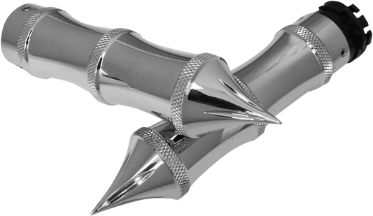 Accutronix Custom Grips - Tribal - Cable - Chrome