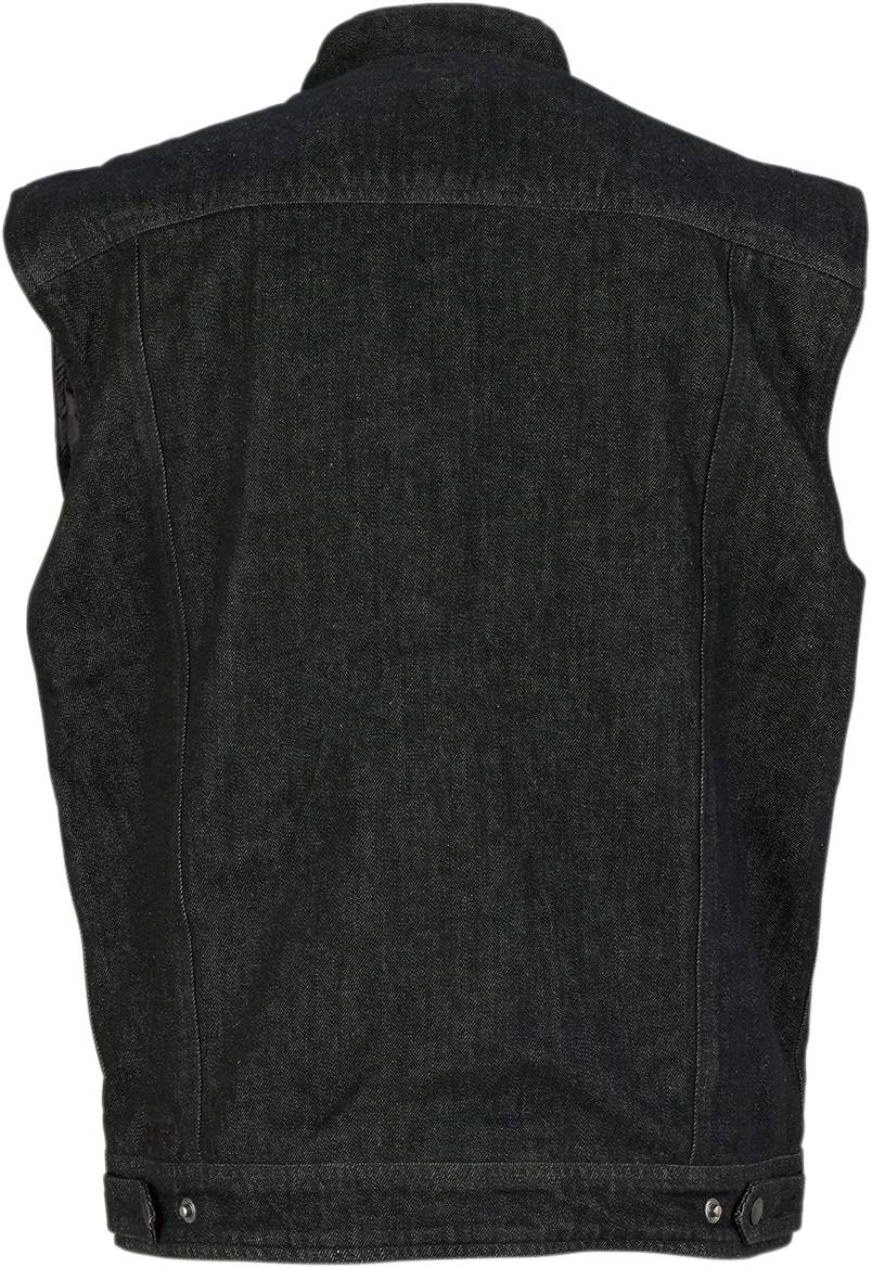 Denim Vest — Black