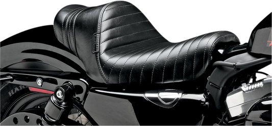 LePera Stubs Spoiler Seat - Pleated - Black w/ Black Stripes - XL/XR '04-'22