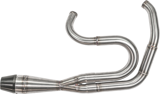 SAWICKI 2 in 1 Shorty Exhaust - 2IN1 DYNA SHORTY BIG INCH BRUSHED SS - 930-01242