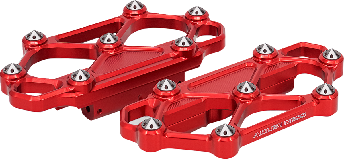 Arlen Ness Diamond Floorboards - Passenger - Red