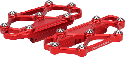 Arlen Ness Diamond Floorboards - Passenger - Red