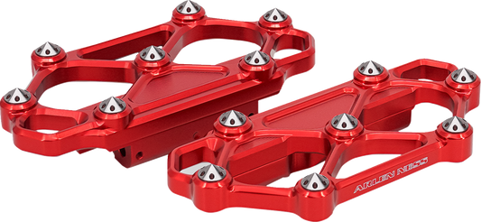 Arlen Ness Diamond Floorboards - Passenger - Red