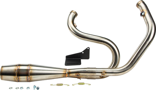 SAWICKI Sportster 2 Into 1 Pipe - 2IN1 SPORTSTER CANNON BRUSHED `04-22 - 930-01216