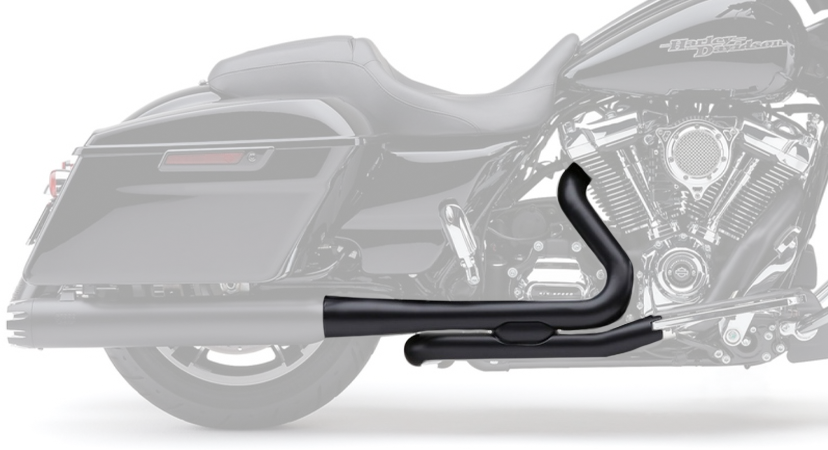 Cobra Pro Chamber Dbl Bung Headpipes Black FLH/Touring | 6255DBRB