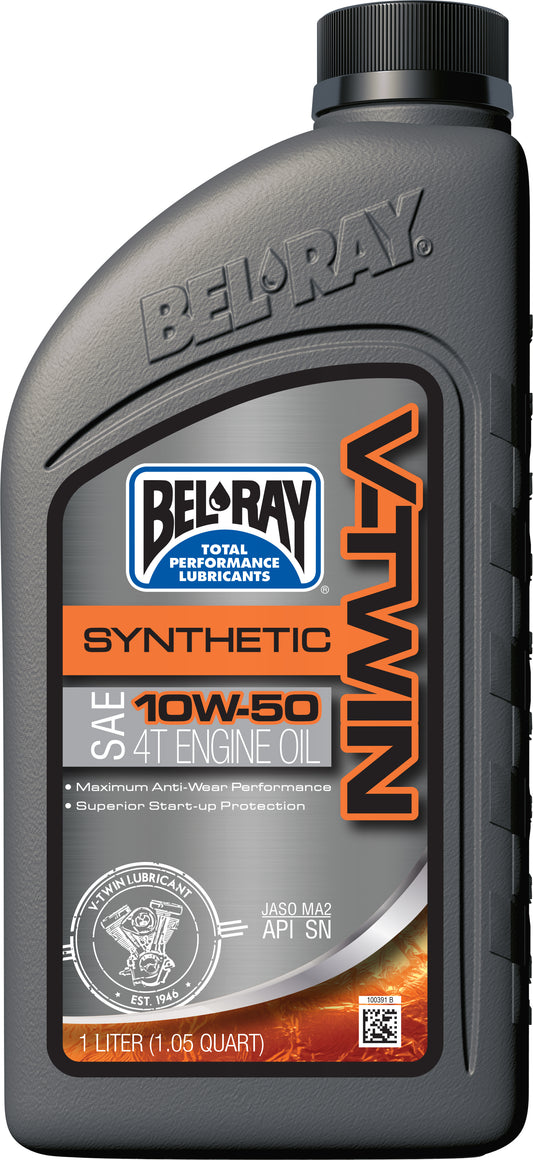 BEL-RAY V-TWIN SYNTHETIC OIL 10W50 1L (12/CASE  SOLD EA)