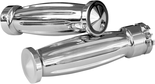 Accutronix Custom Grips - Diamond - Cable - Chrome